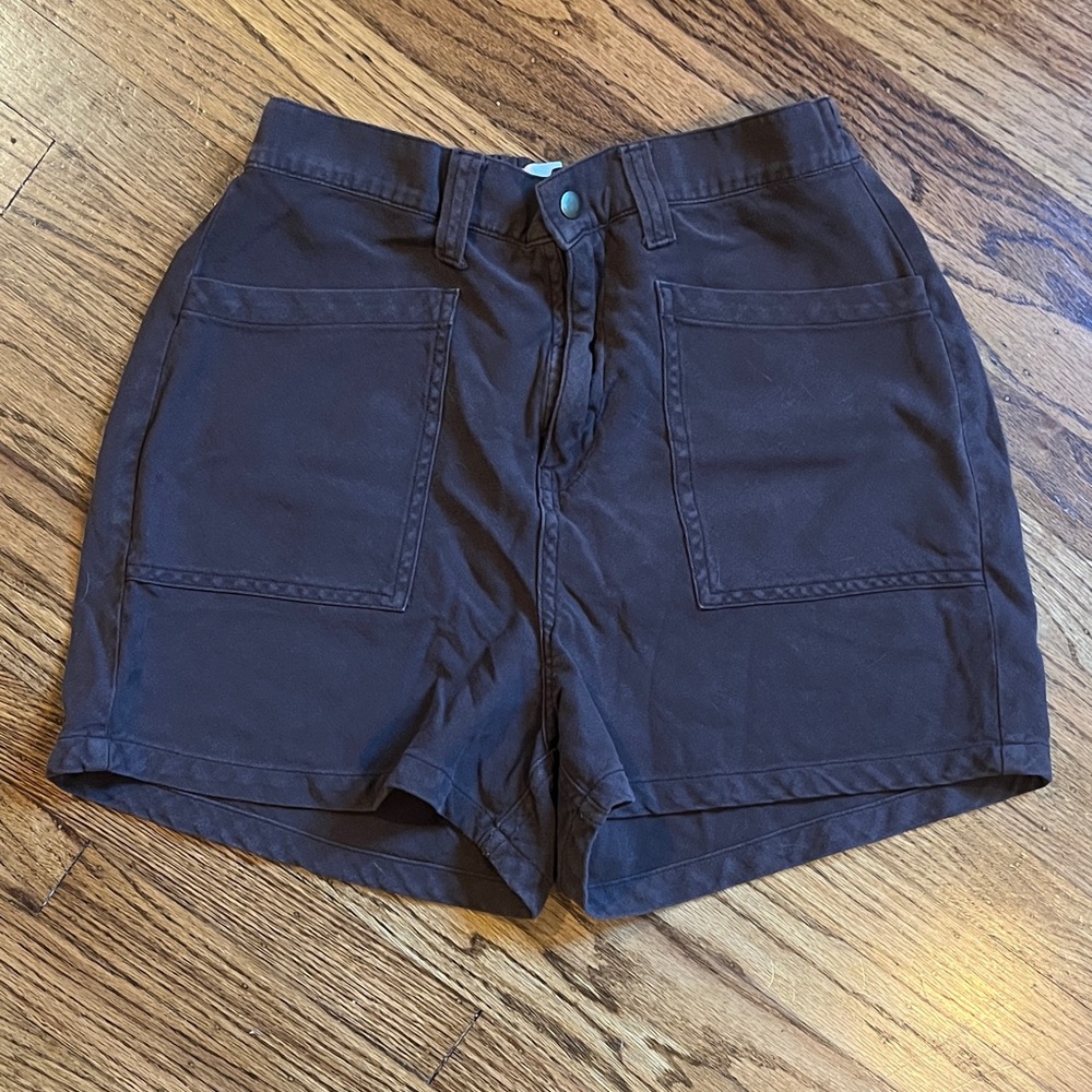 Women's Dark Brown Cargo Shorts